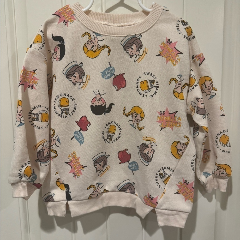 NWT Zara lemonade sweatshirt - Picture 1 of 2